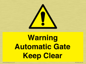 Warning Automatic Gate Keep Clear